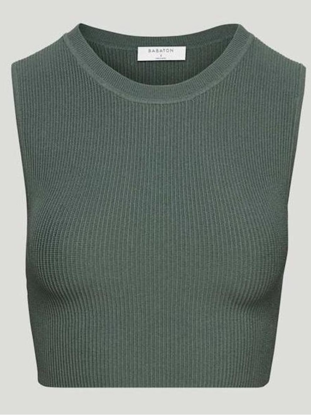 Aritzia Babaton Dark Green Sculpt Knit Muscle Cropped Tank